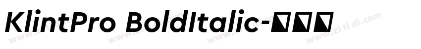 KlintPro BoldItalic字体转换